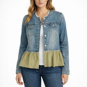 Pilcro peplum denim jacket